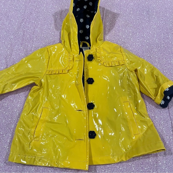 Other - Vibrant Yellow Raincoat with Hood